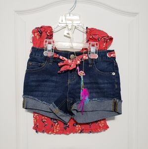 Justice Top and Shorts Size 10